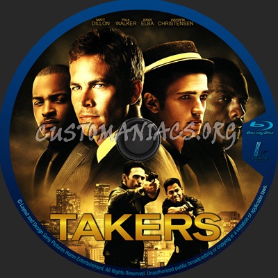 Takers blu-ray label