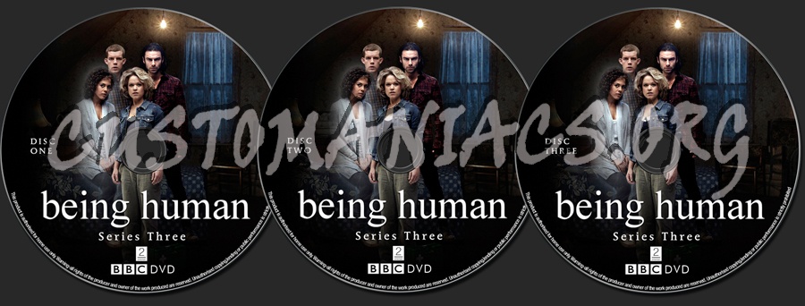 Being Human Series 3 dvd label