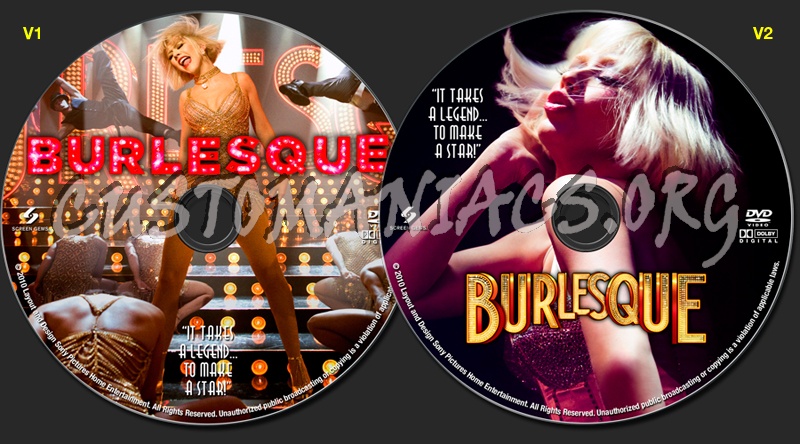 Burlesque dvd label