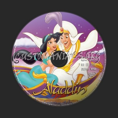 Aladdin dvd label