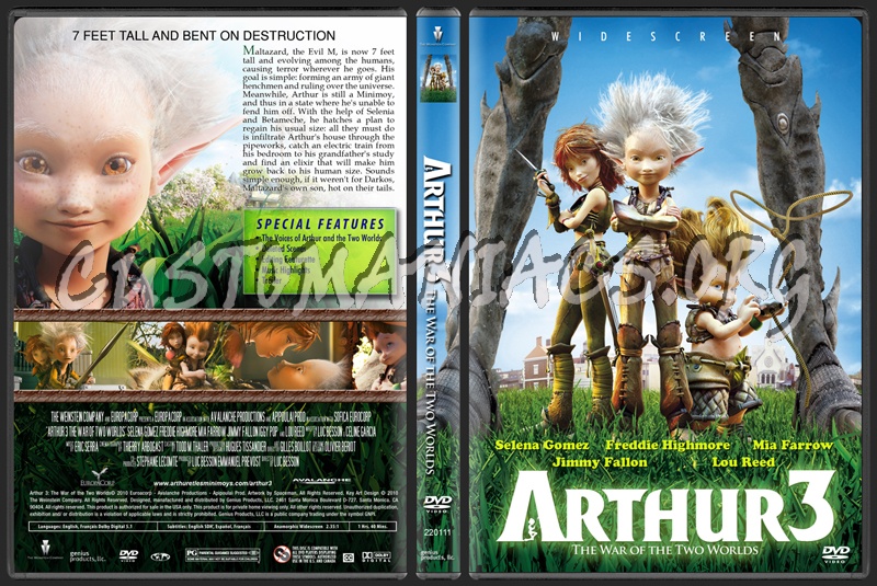 Arthur 3 The War of the Two Worlds dvd cover