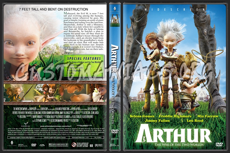 Arthur 3 The War of the Two Worlds dvd cover