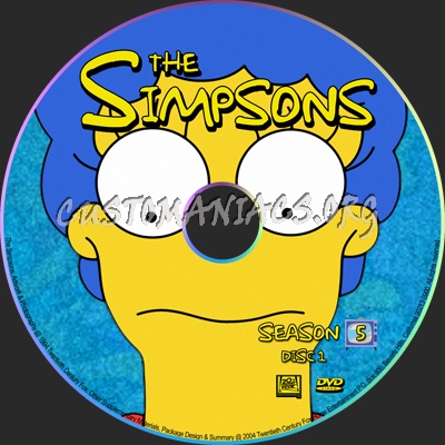 The Simpsons dvd label