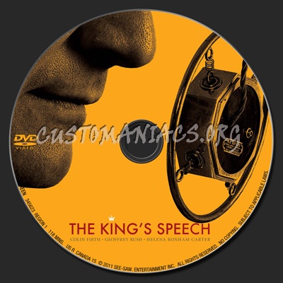 The King's Speech dvd label