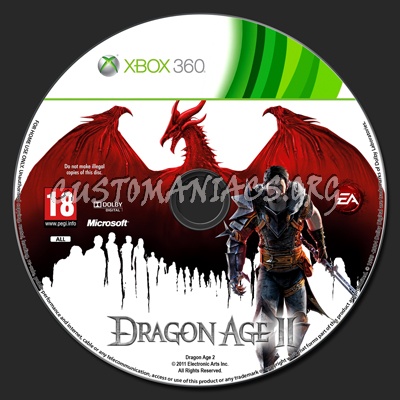 Dragon Age 2 dvd label