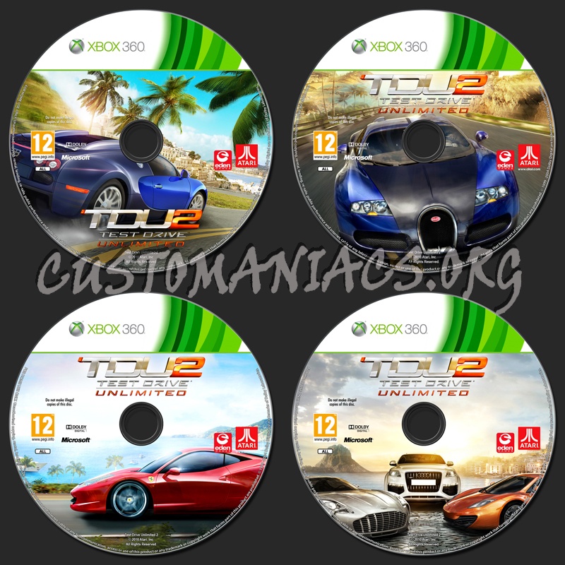 Test Drive Unlimited 2 dvd label
