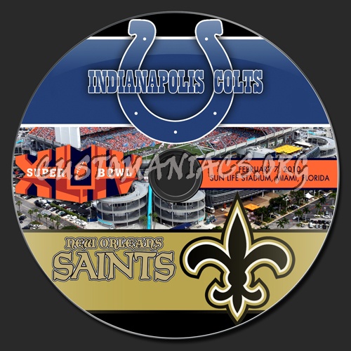 Super Bowl XLIV dvd label