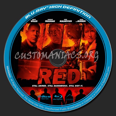 Red blu-ray label