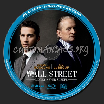 Wall Street - Money Never Sleeps blu-ray label