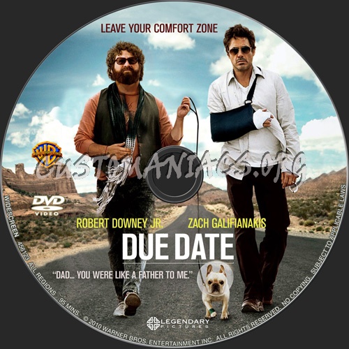 Due Date dvd label