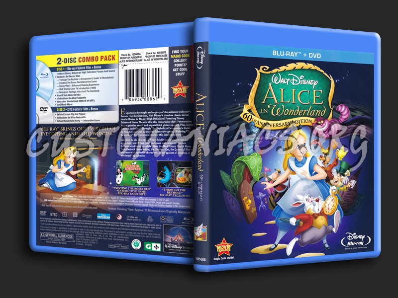 Alice in Wonderland blu-ray cover