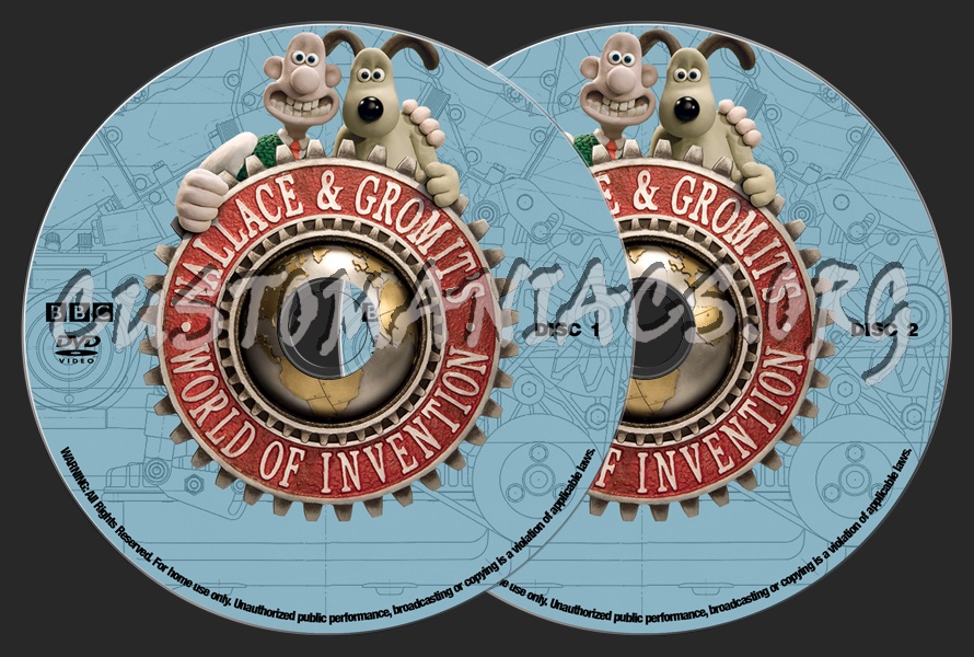 Wallace & Gromit's World Of Invention dvd label