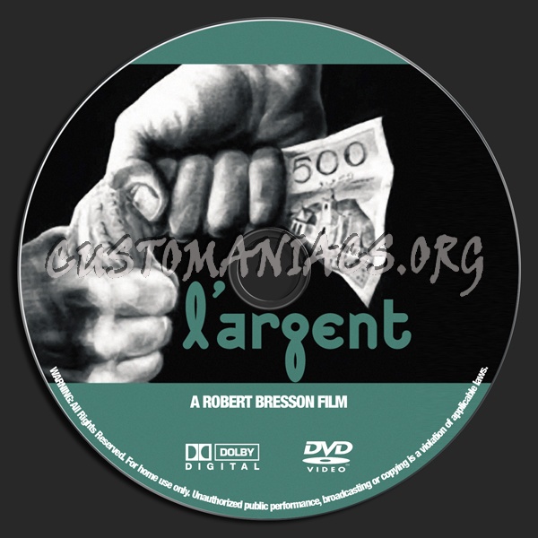 L'argent dvd label