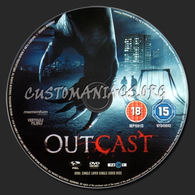 Outcast dvd label