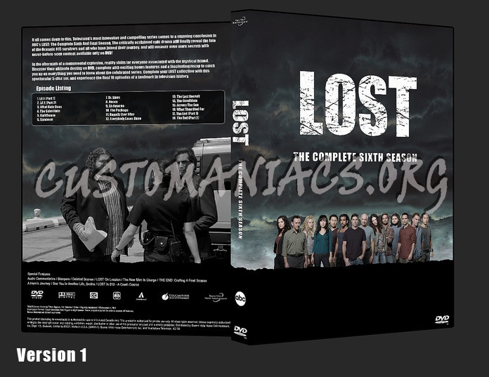 Lost Season 6 dvd cover