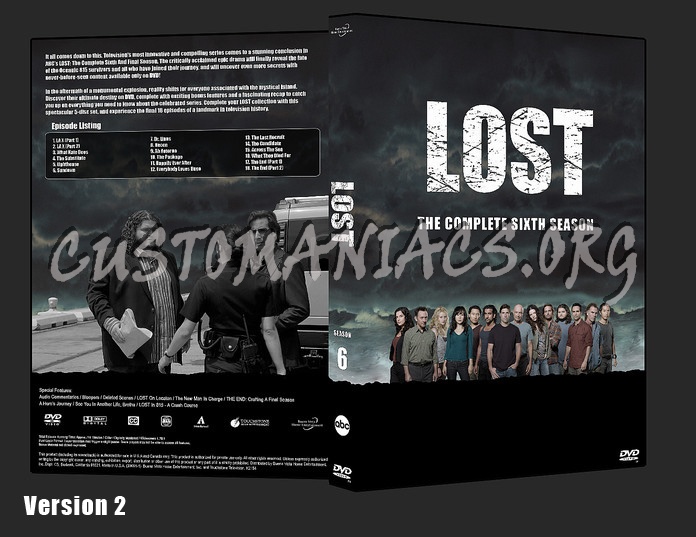 Lost Season 6 dvd cover