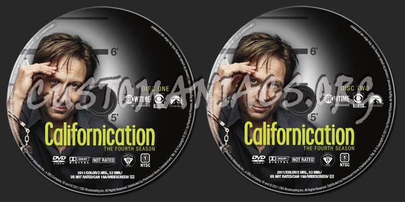 Californication Season 4 dvd label