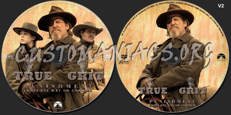 True Grit dvd label