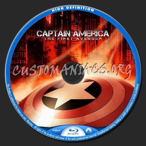 Captain America blu-ray label