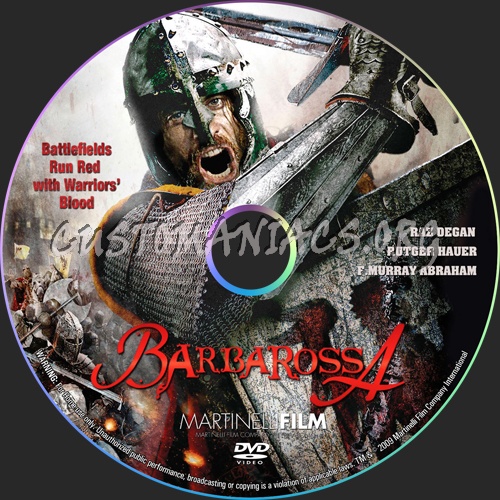 Sword of War aka Barbarossa dvd label