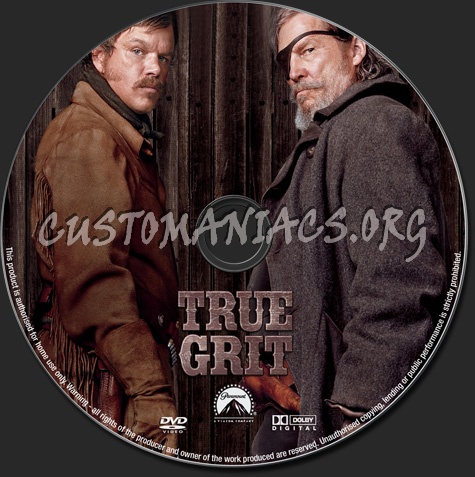 True Grit 2010 dvd label