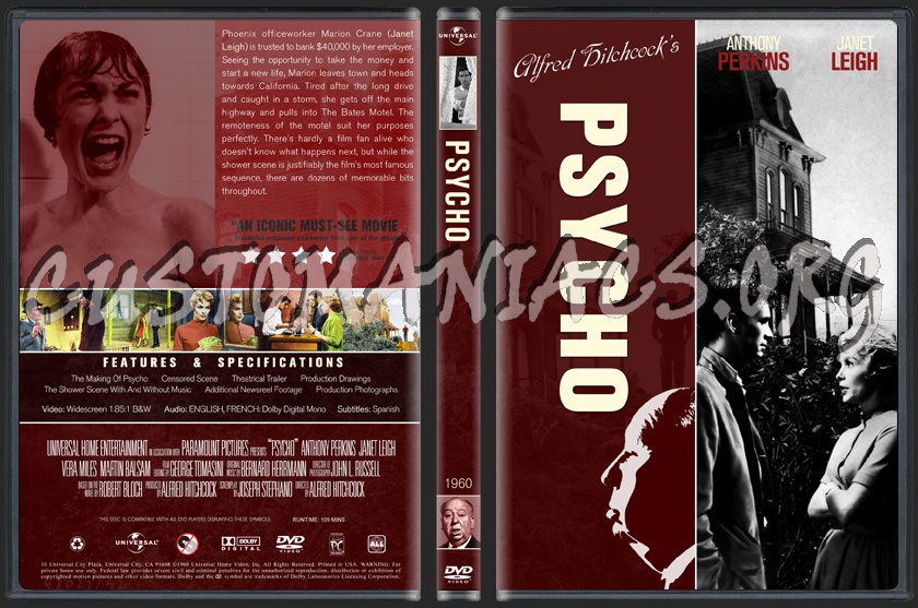 Psycho - Rear Window - Rebecca dvd cover