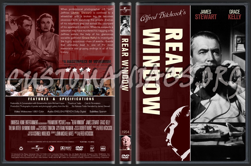 Psycho - Rear Window - Rebecca dvd cover