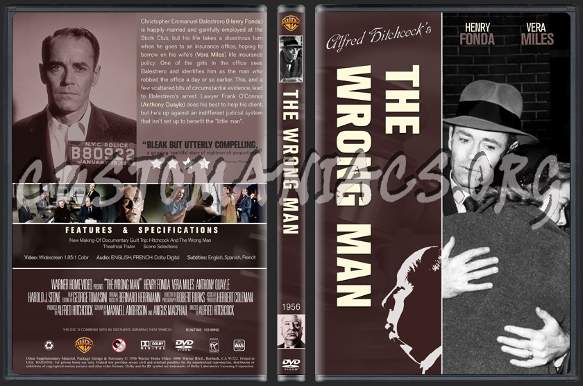 The Birds - The Wrong Man - To Catch A Thief dvd cover