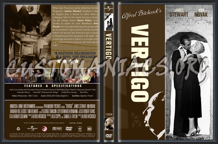 Vertigo - The Lady Vanishes - Torn Curtain dvd cover