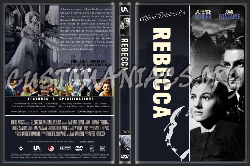 Psycho - Rear Window - Rebecca dvd cover