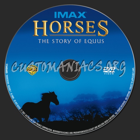 Imax: Horses The Story of Equus dvd label