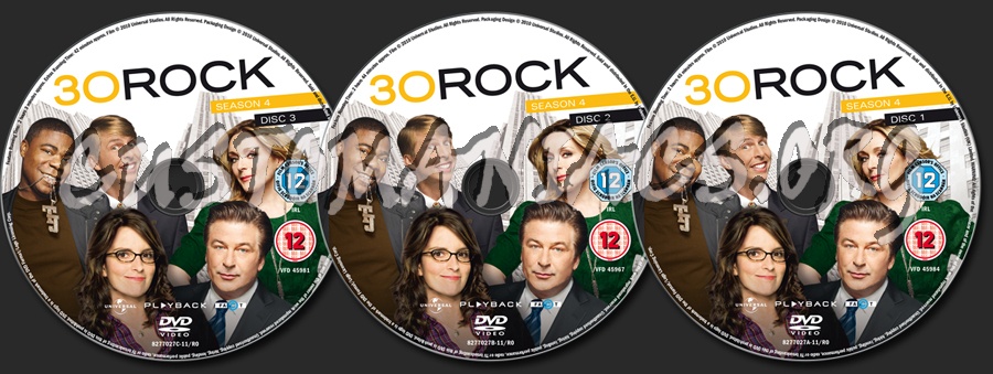 30 Rock Season 4 dvd label