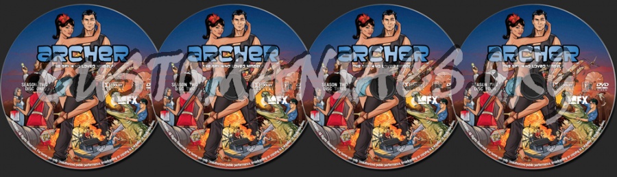 Archer Season 2 dvd label