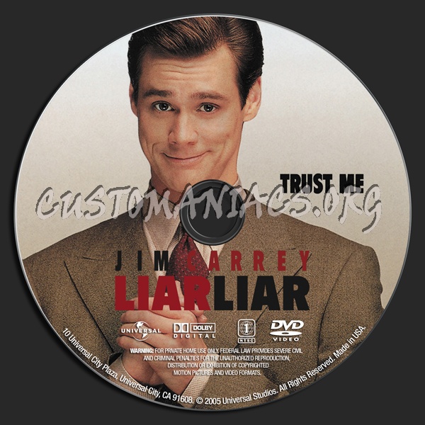 Liar Liar dvd label