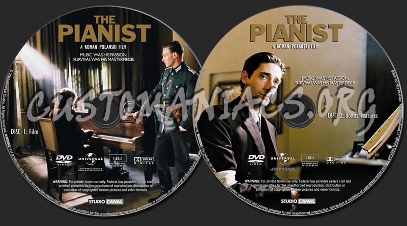 The Pianist dvd label