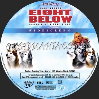 Eight Below dvd label