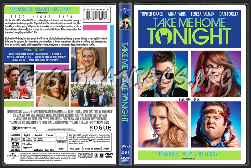 Take Me Home Tonight dvd cover