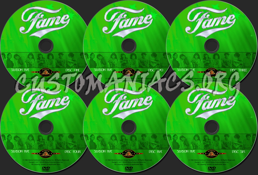 Fame Season 5 dvd label