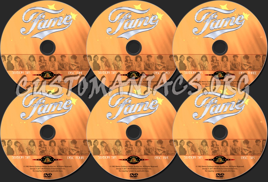 Fame Season 6 dvd label