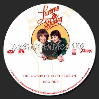 Laverne & Shirley Season One dvd label