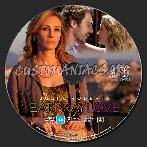 Eat Pray Love dvd label