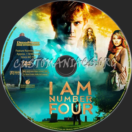 I Am Number Four dvd label