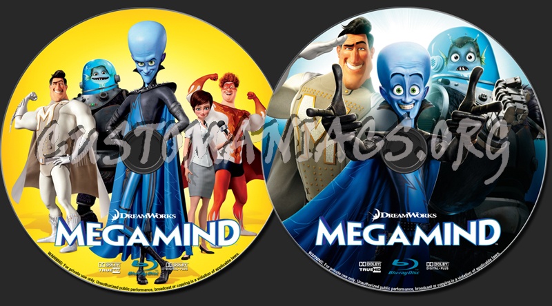 Megamind blu-ray label