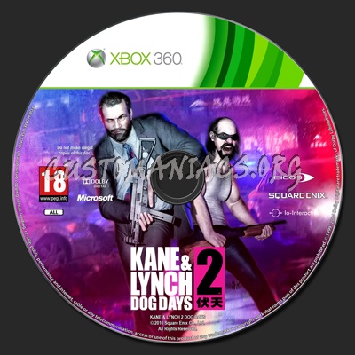 Kane & Lynch 2 Dog Days dvd label