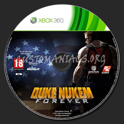 Duke Nukem Forever dvd label