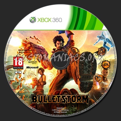 Bulletstorm dvd label