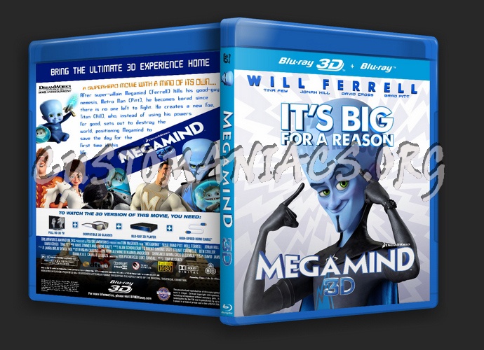 Megamind 3D blu-ray cover