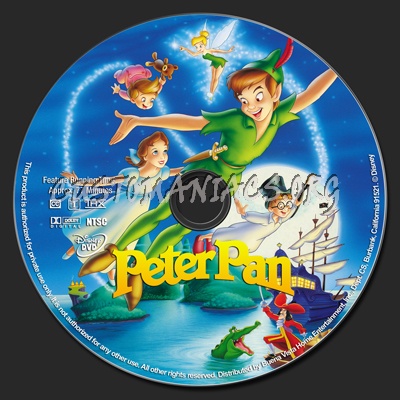 Peter Pan dvd label