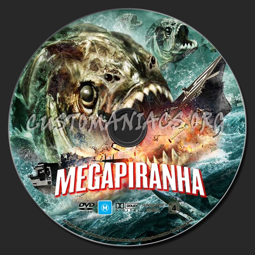 Mega Piranha dvd label