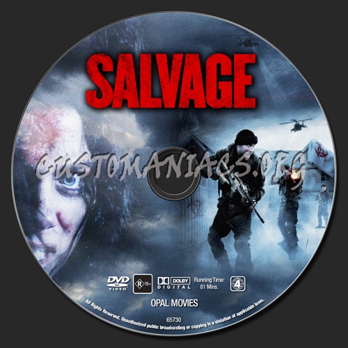 Salvage dvd label